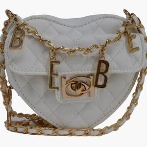 Bebe Solana Quilted Heart Crossbody Bag
